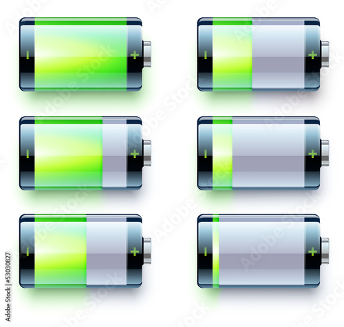 Illustration: Battery level indicators Battery level indicators
