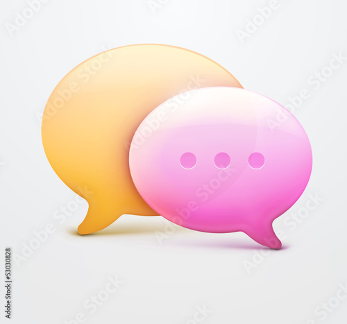 Illustration: Speech bubble web icons Speech bubble web icons