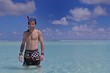 young guy with diving mask