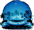 Beautiful blue tropical summer vacation background eps 10