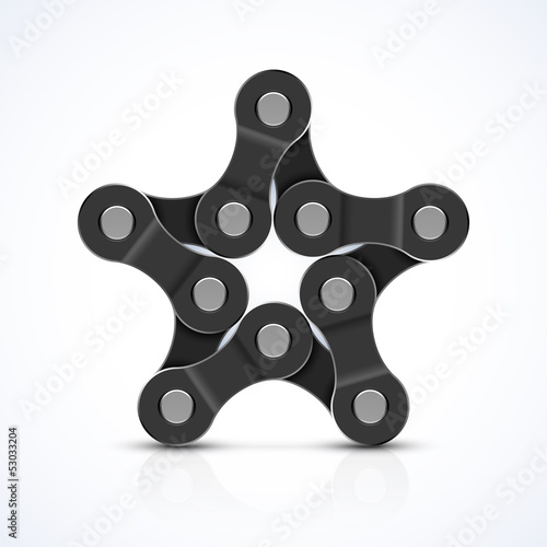 Vector: Bike chain star Bike chain star