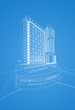 Blueprint of Modern building 