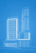 Blueprint of Modern building 