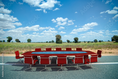 Photo: Meeting on the road Meeting on the road