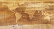 Photo: World map wood texture World map wood texture