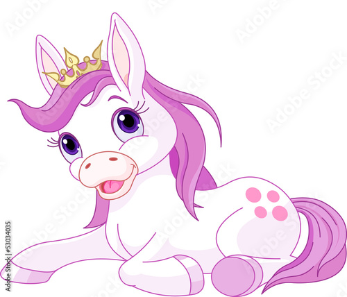  Cute horse princess resting