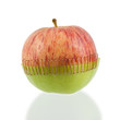 Sliced apple halves
