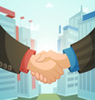 Handshake, business illustration