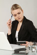 canvas print picture - Businessfrau