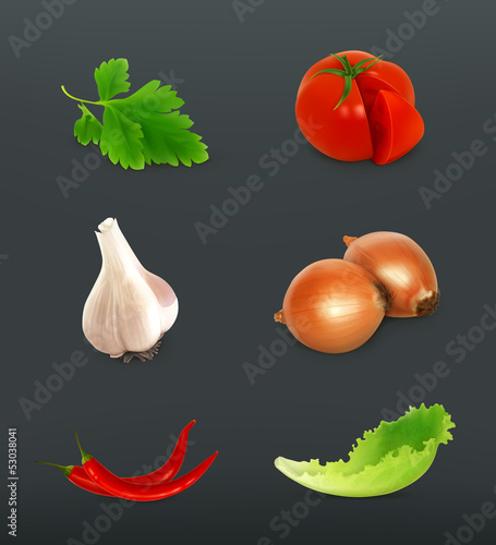 Vector: Vegetables set Vegetables set
