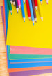 color paper and pencils