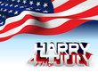 USA flag Happy 4th of July Vector