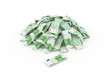3d illustration of euro banknotes