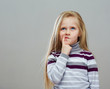 Portrait  beautiful girl isolated background