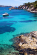 Moored Yachts in Cala Fornells, Majorca