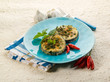 Photo: grilled swordfish with mint and hot chili pepper grilled swordfish with mint and hot chili pepper