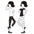 models-black and white