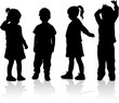 group of children's silhouettes