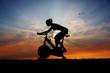 spinning at sunset