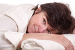 Woman lying on stomach
