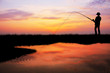 Fisherman at sunset