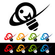 Swoosh Light Bulb Icons Swoosh Light Bulb Icons
