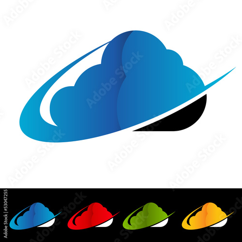 Vector: Swoosh Cloud Computing Icons Swoosh Cloud Computing Icons