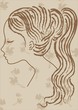 hair style su sfondo violette