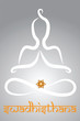 Symbolic yogi with Swadhisthana chakra representation