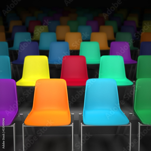 Photo: Colorful chairs Colorful chairs