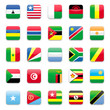 Africa flags round icon set