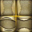 Vector golden background set