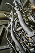 Large industrial generator closeup