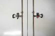 Steel locker closeup photo