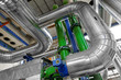 Photo: Industrial pipes in a thermal power plant Industrial pipes in a thermal power plant