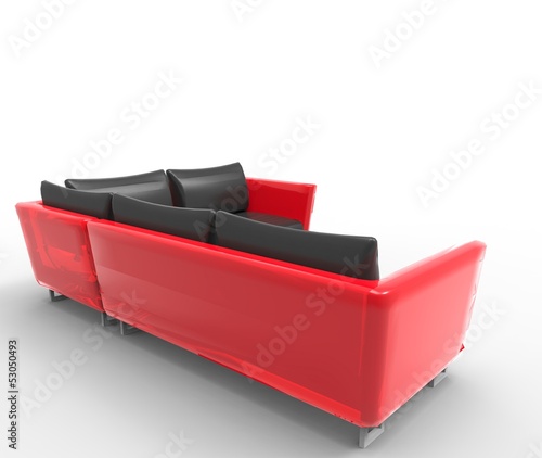 Illustration: Modern sofa isolated on white background Modern sofa isolated on white background
