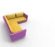 Modern sofa isolated on white background
