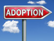 adoption road sign arrow