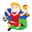 Winner Playing Soccer