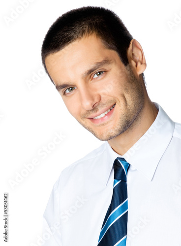 Photo: Businessman, isolated on white Businessman, isolated on white