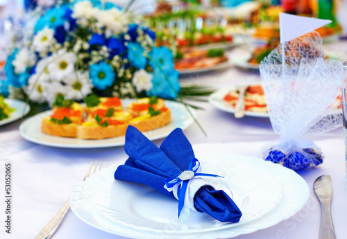 Photo: wealth layout table in white and blue colors wealth layout table in white and blue colors