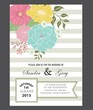 Beautiful floral wedding invitation. Vector illustration
