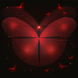 Beautiful abstract red background of fractals