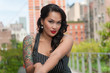 Cute woman on High Line, NYC