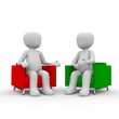 red green armchair