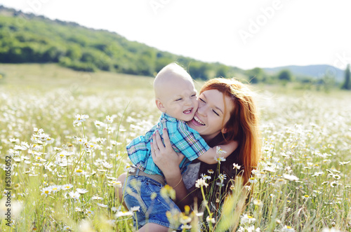 Photo: hugging mother and son hugging mother and son