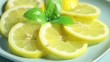 Lemon in a plate rotate