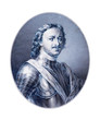 Engraving of Peter I  the Great  Emperor of Russia  1682-1725