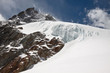 Glacier in the mountains. Himalayas. Nepal