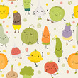 Cartoon Vector Illustration of Funny Vegetables Food